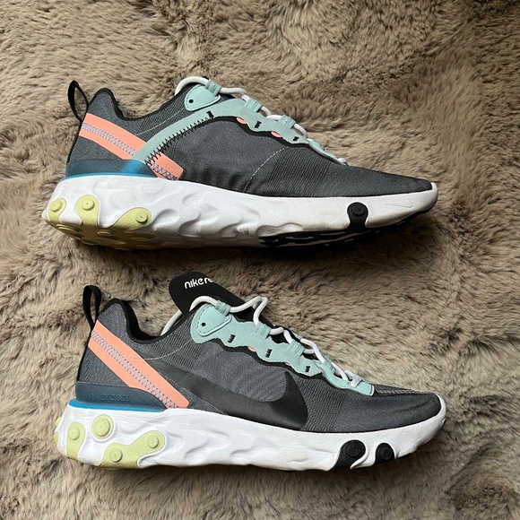 Nike React Element 55 Ocean Cube Sportswear Sneaker Mens 7 - Picture 5 of 11